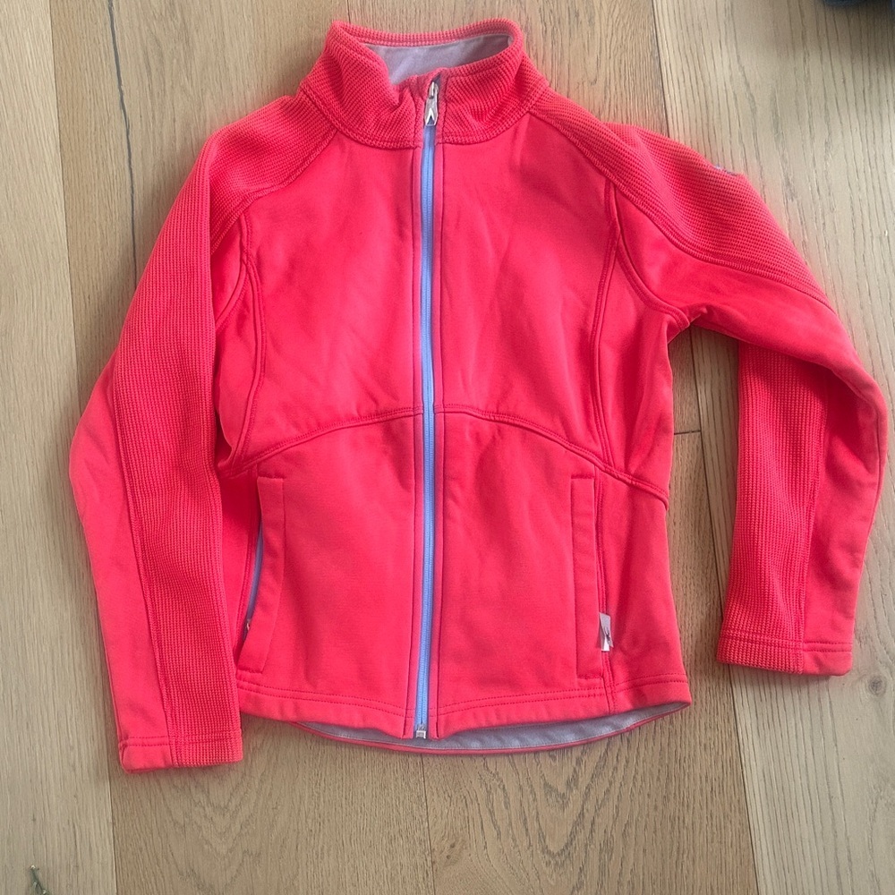 Spyder  girls zip sweater jacket Bright Coral 10/12